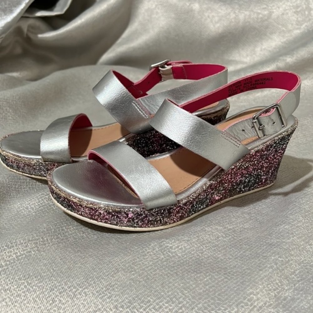 Self Esteem Girls Glittery Shoes Pumps Heels Size 3